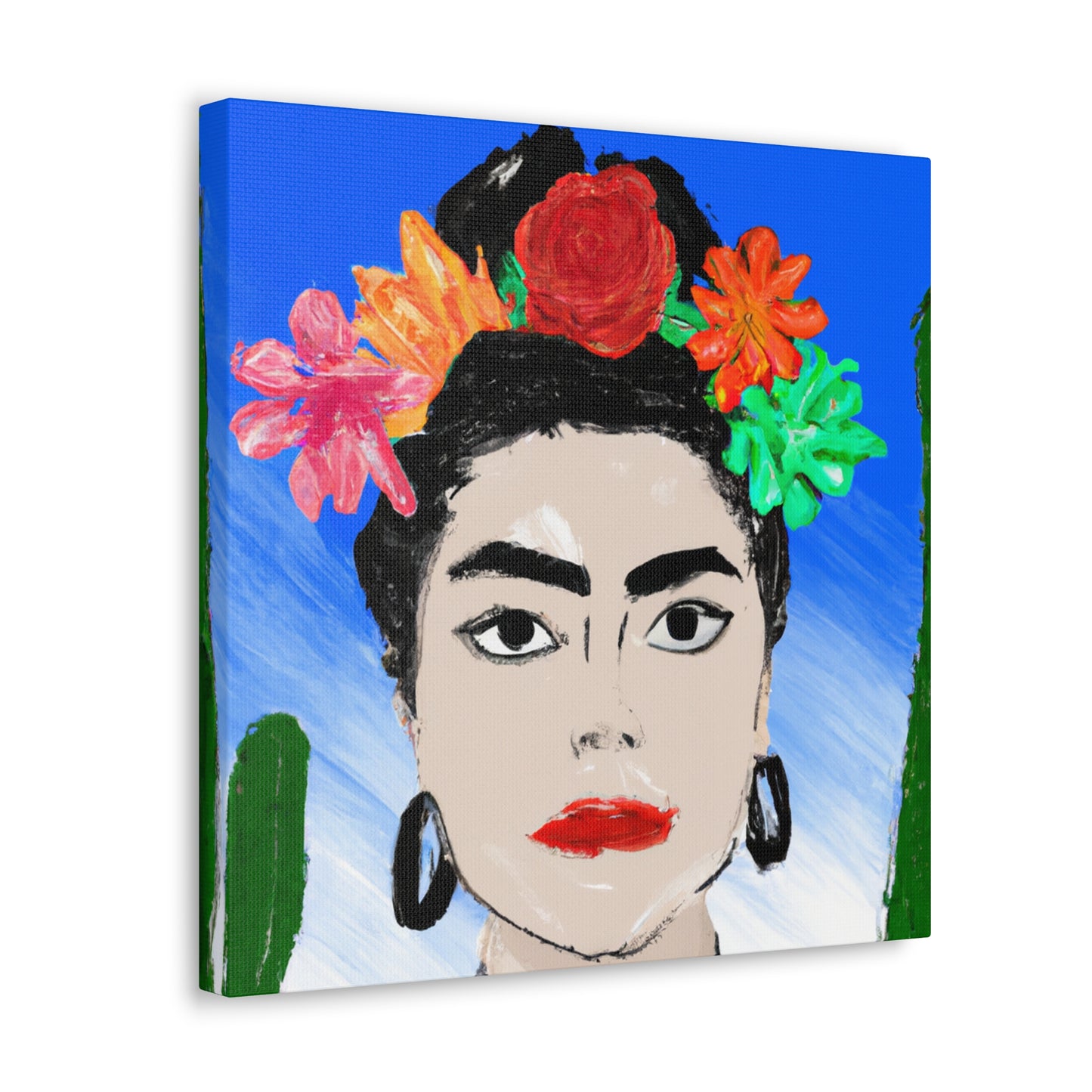 „Feurige Frida: Eine mexikanische Ikone mit farbenfroher Kultur malen“ – The Alien Canva