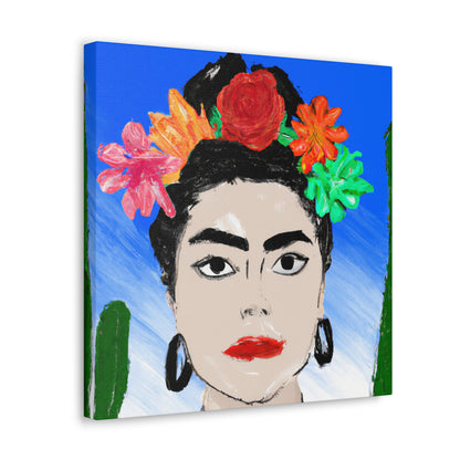 „Feurige Frida: Eine mexikanische Ikone mit farbenfroher Kultur malen“ – The Alien Canva