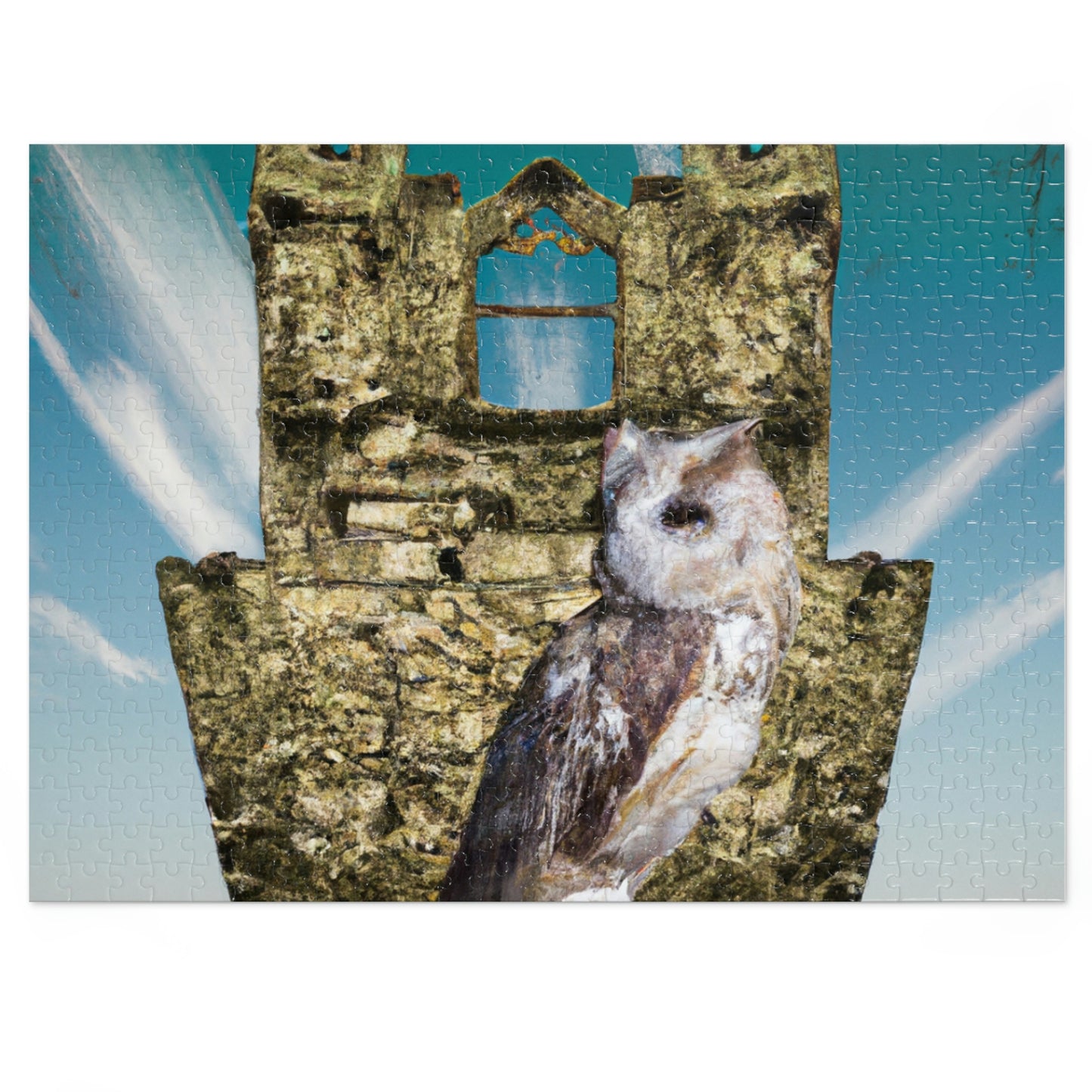 "A Sentinal Among Ruins: An Unstirred Owl's Perch" - The Alien Jigsaw Puzzle