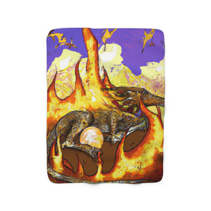 "A Slumbering Dragon in an Infernal Embrace" - The Alien Sherpa Fleece Blanket