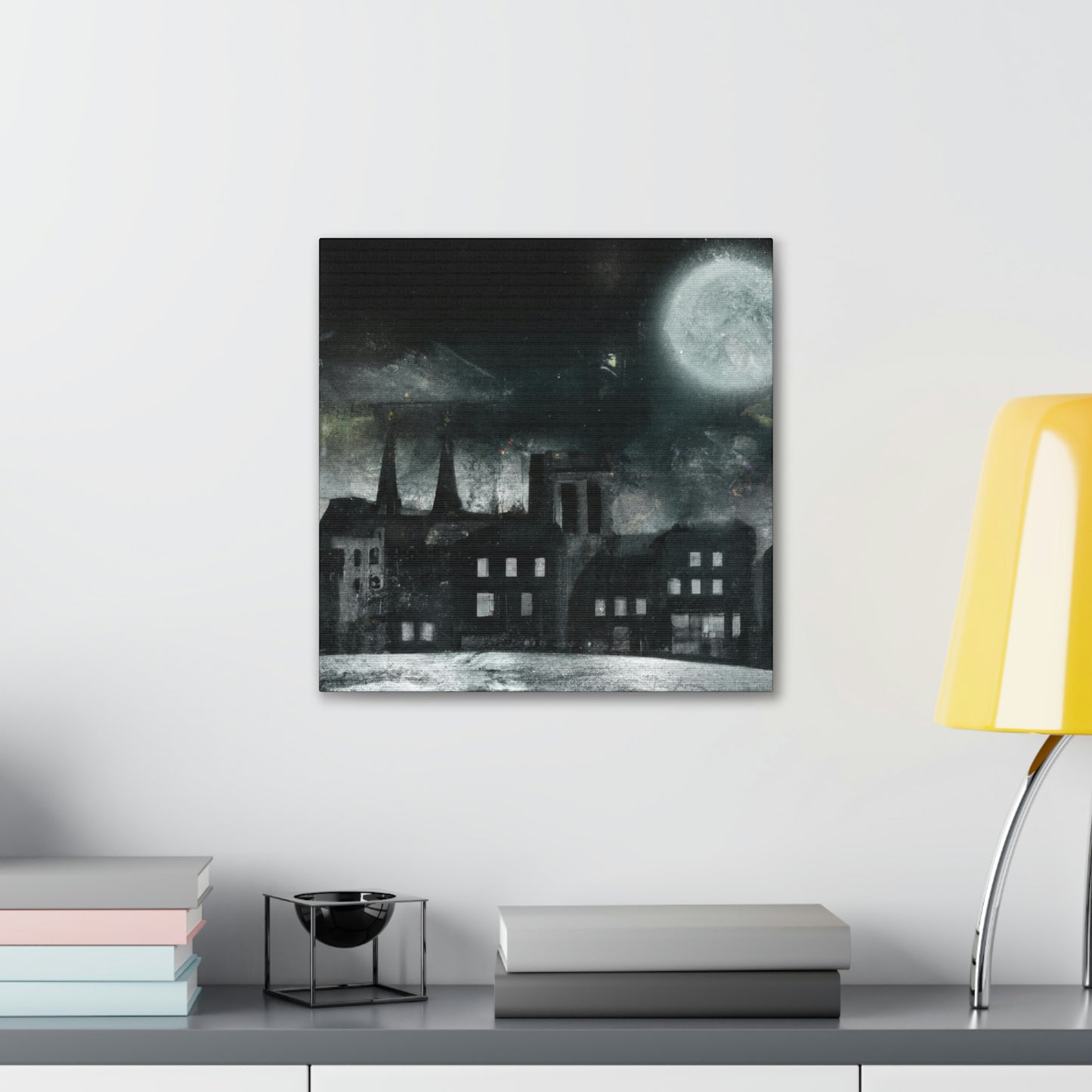 "Luminous Nocturne: A City Lit By Moonlight" - The Alien Canva