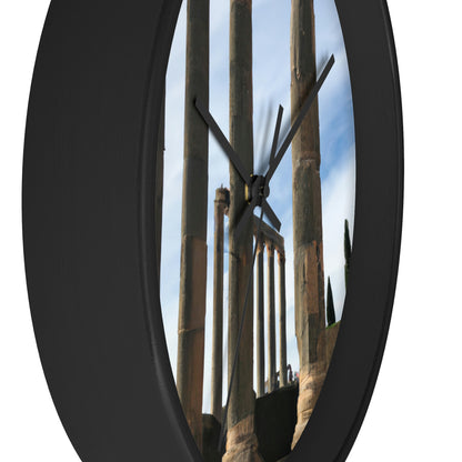 "Lost in Ancient Ruins: A Wanderlust Odyssey" - The Alien Wall Clock