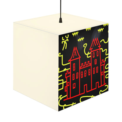 "A Haunted Shadow: The Dark Secrets of the Old Castle on a Gloomy Night" - The Alien Light Cube Lamp