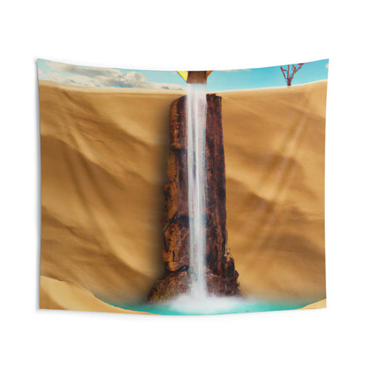 "Cascada solitaria en un desierto desolado" - The Alien Wall Tapestries