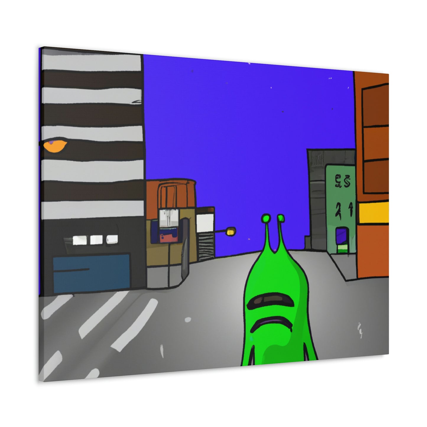 "Alien Misadventure in the City" - The Alien Canva