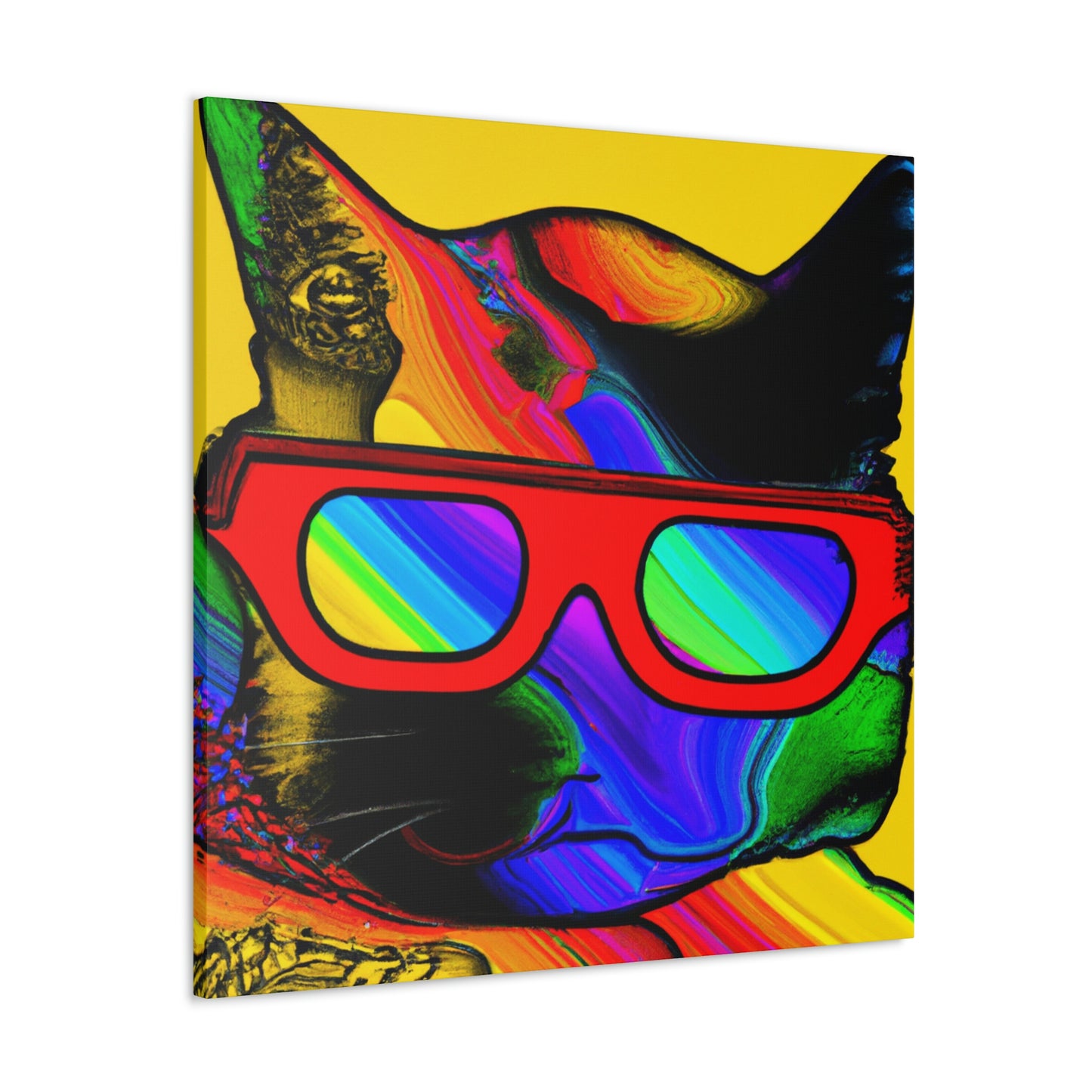 "Coole Katze mit Sonnenbrille" - The Alien Canva