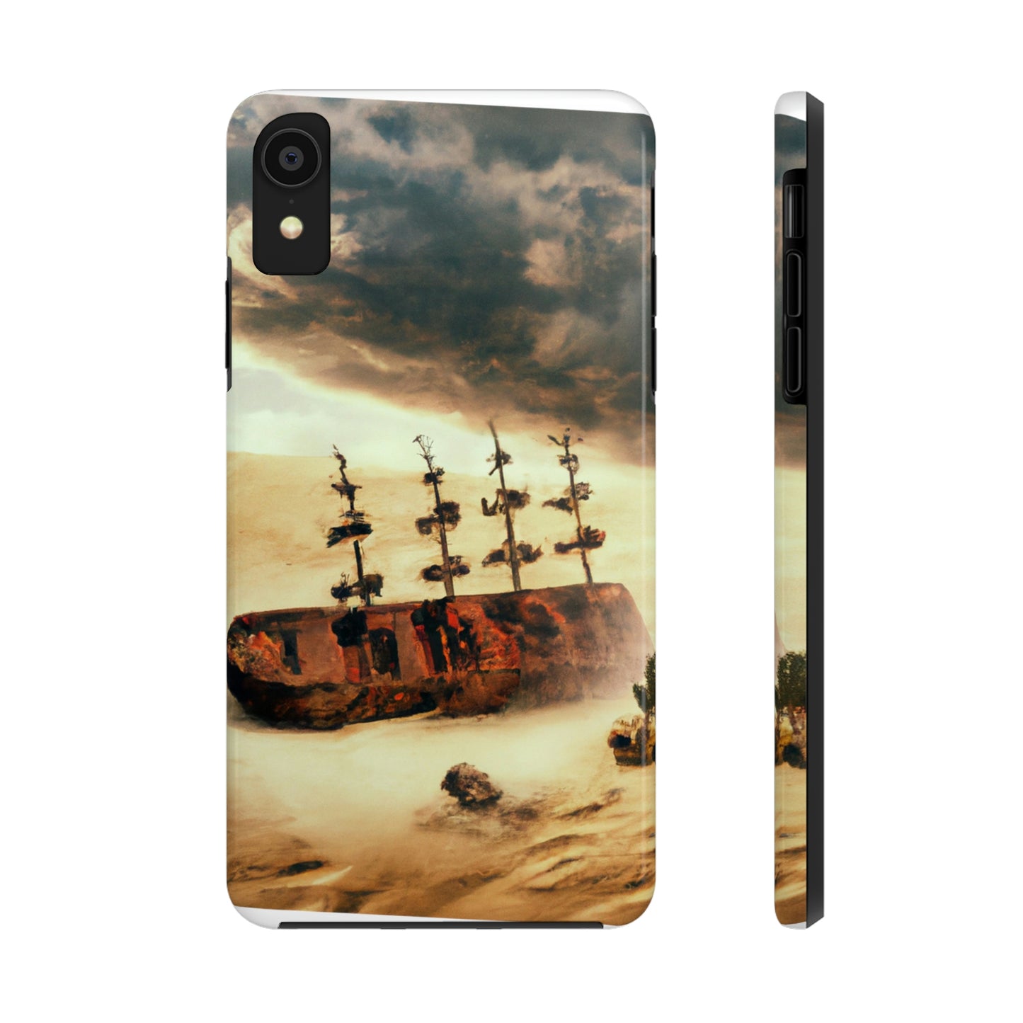 "Lost at Sea: Stranded On A Stormy Desert Island" - The Alien Tough Phone Cases