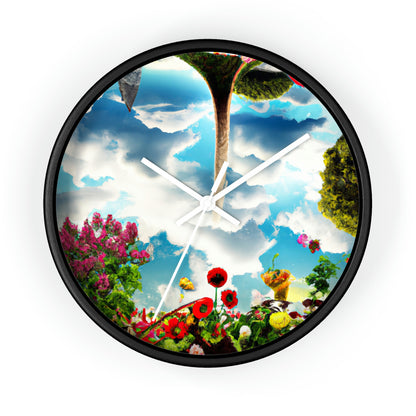 Rainbow Sky Garden - The Alien Wall Clock