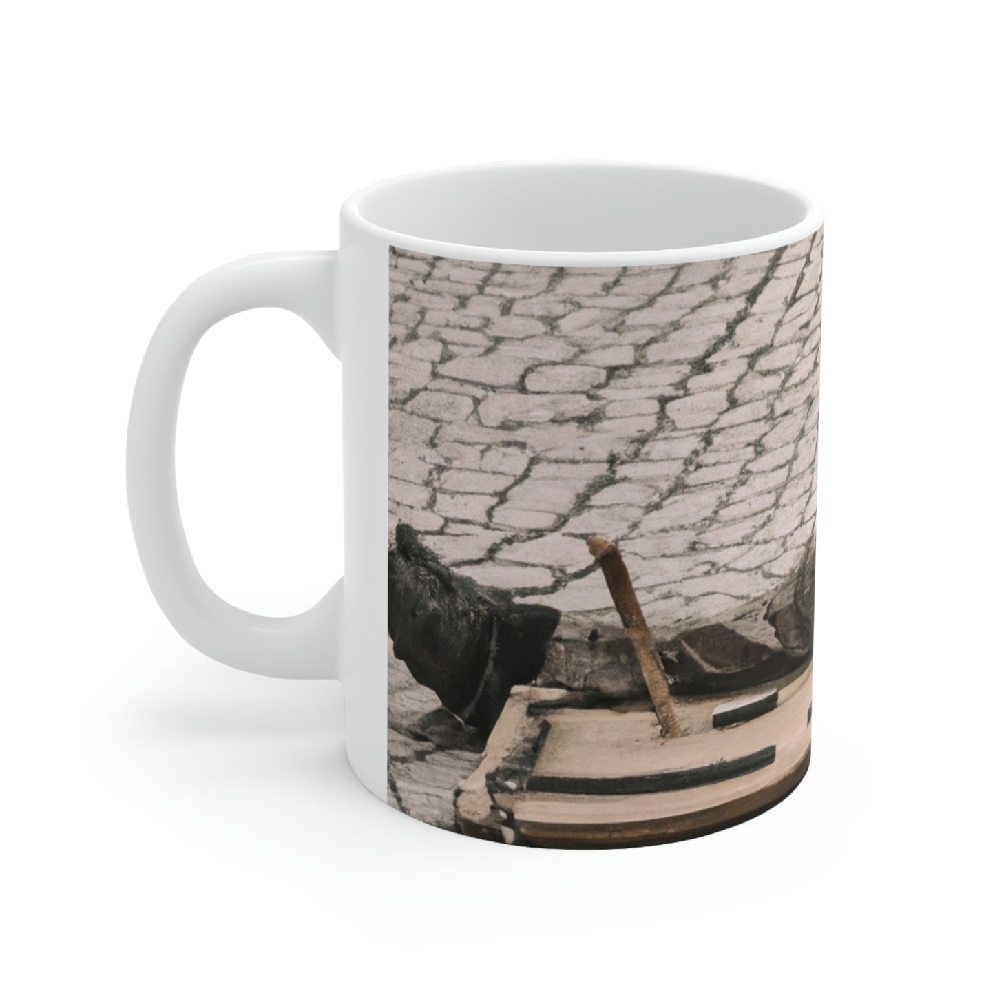 "Arte callejero solitario: una búsqueda de conexión" - Taza de cerámica The Alien 11 oz