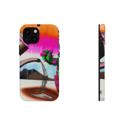 "An Awkward Caffeinated Moment: The Tale of a Bot and a Cactus" - The Alien Tough Phone Cases