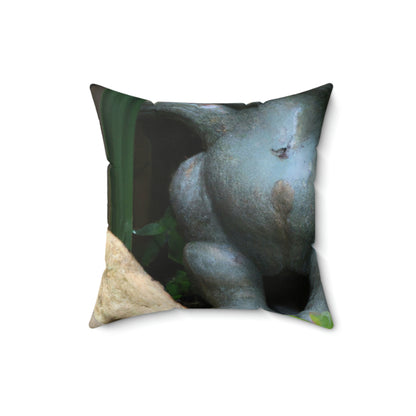 "Guardian of the Secret Garden" - The Alien Square Pillow