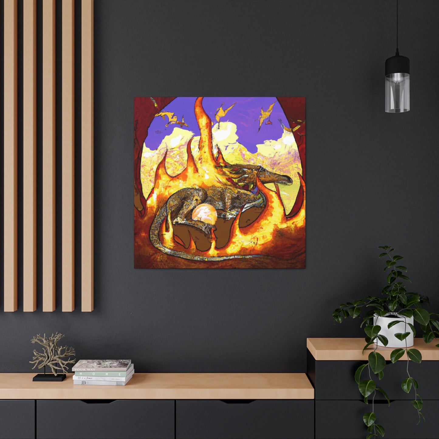 "Un dragón dormido en un abrazo infernal" - The Alien Canva