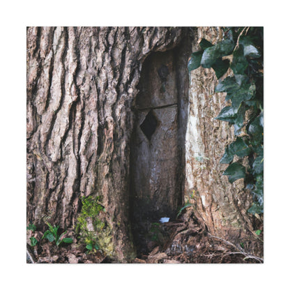 "La puerta misteriosa en el árbol antiguo" - The Alien Canva