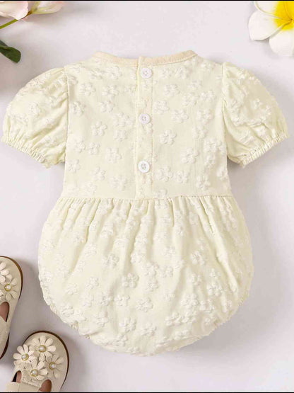 Baby-Body mit Rundhalsausschnitt und Blumenschleife