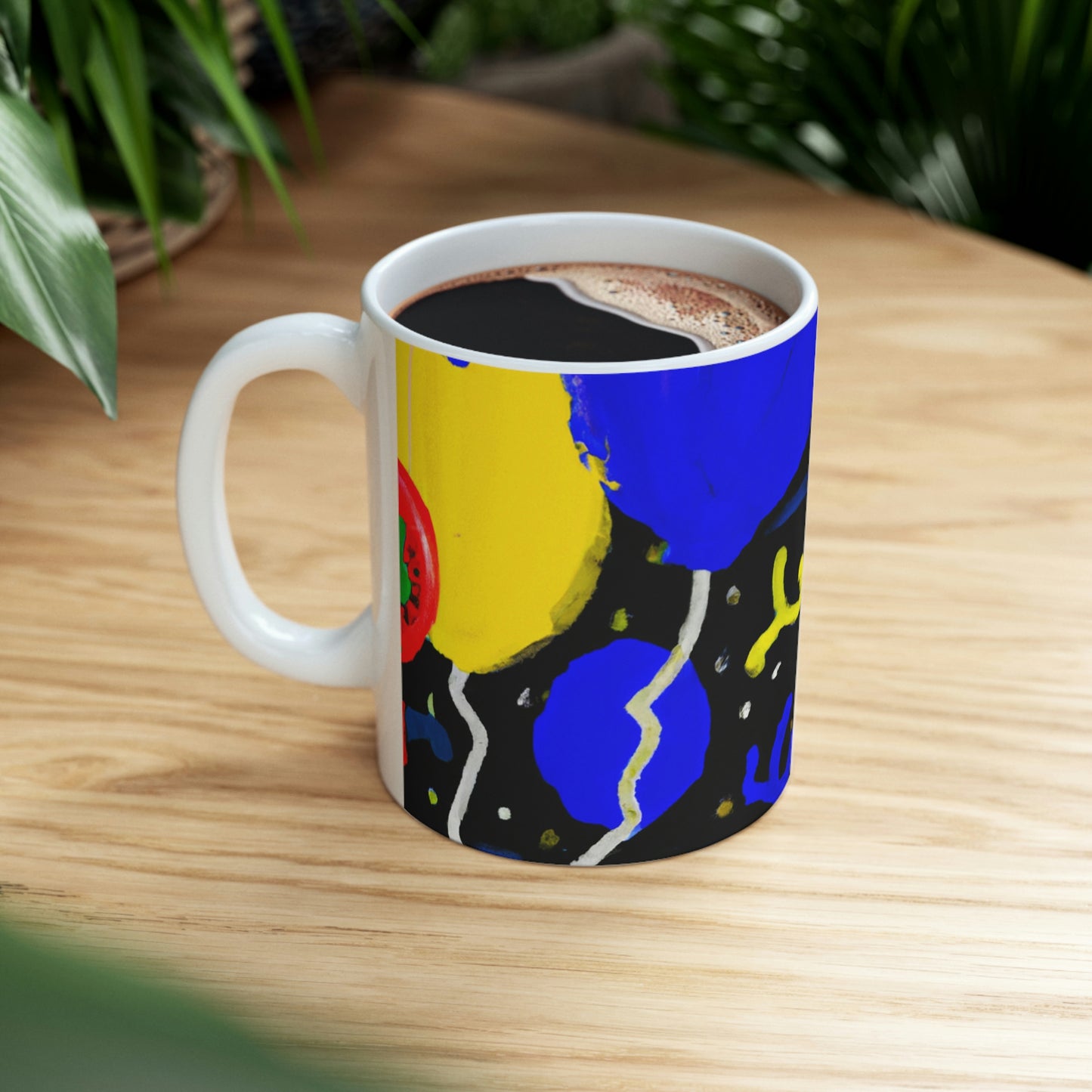 "A Starry Night Rainbow" - Taza de cerámica Alien 11 oz