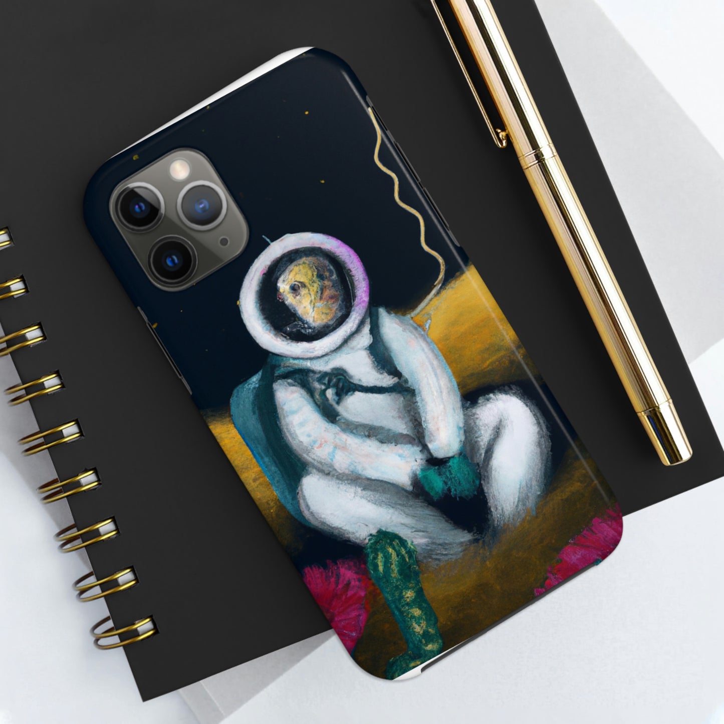 "Solo en la oscuridad: la supervivencia de un astronauta solitario" - The Alien Tough Phone Cases