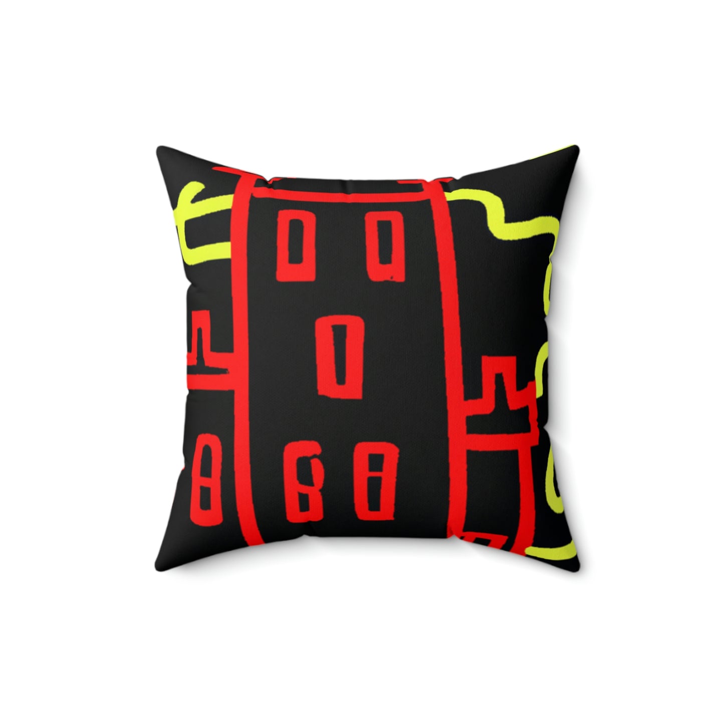 "A Haunted Shadow: The Dark Secrets of the Old Castle on a Gloomy Night" - The Alien Square Pillow