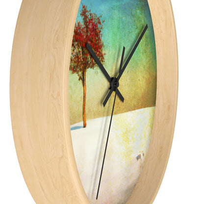 "Alone in the Snowy Meadow" - The Alien Wall Clock