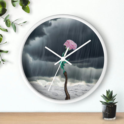 "Aight Against the Storm: The Story of a Lonely Flower" - The Alien Wall Clock