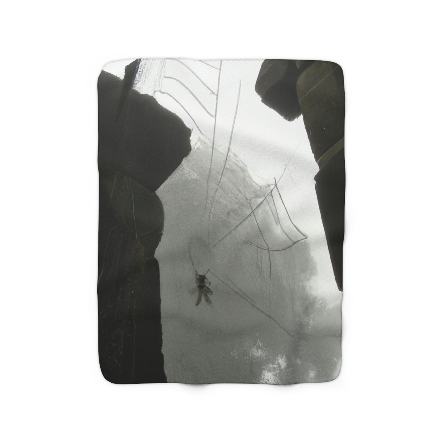 "Ghostly Cobwebs in the Ruins" - The Alien Sherpa Fleece Blanket