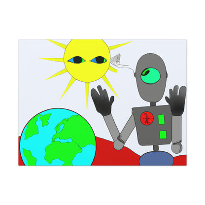 "Robot Defender: The Alien Invasion of Earth" - The Alien Canva