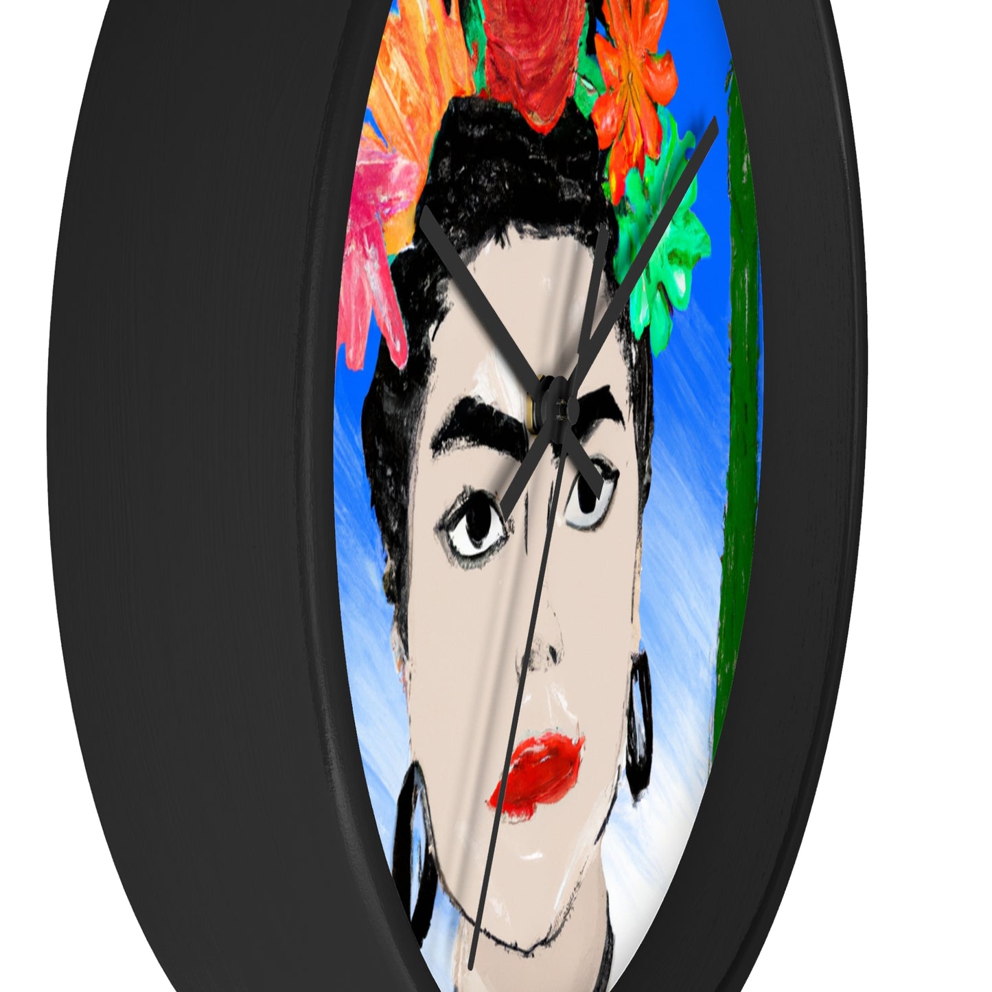 "Frida Ardiente: Pintando un ícono mexicano con cultura colorida" - The Alien Wall Clock