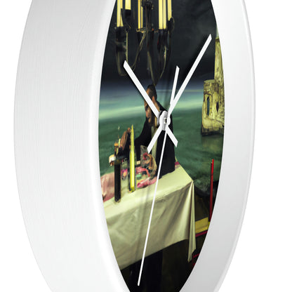 "A Beacon of Romance: An Intimate Candlelit Dinner in a Forgotten Lighthouse" - The Alien Wall Clock