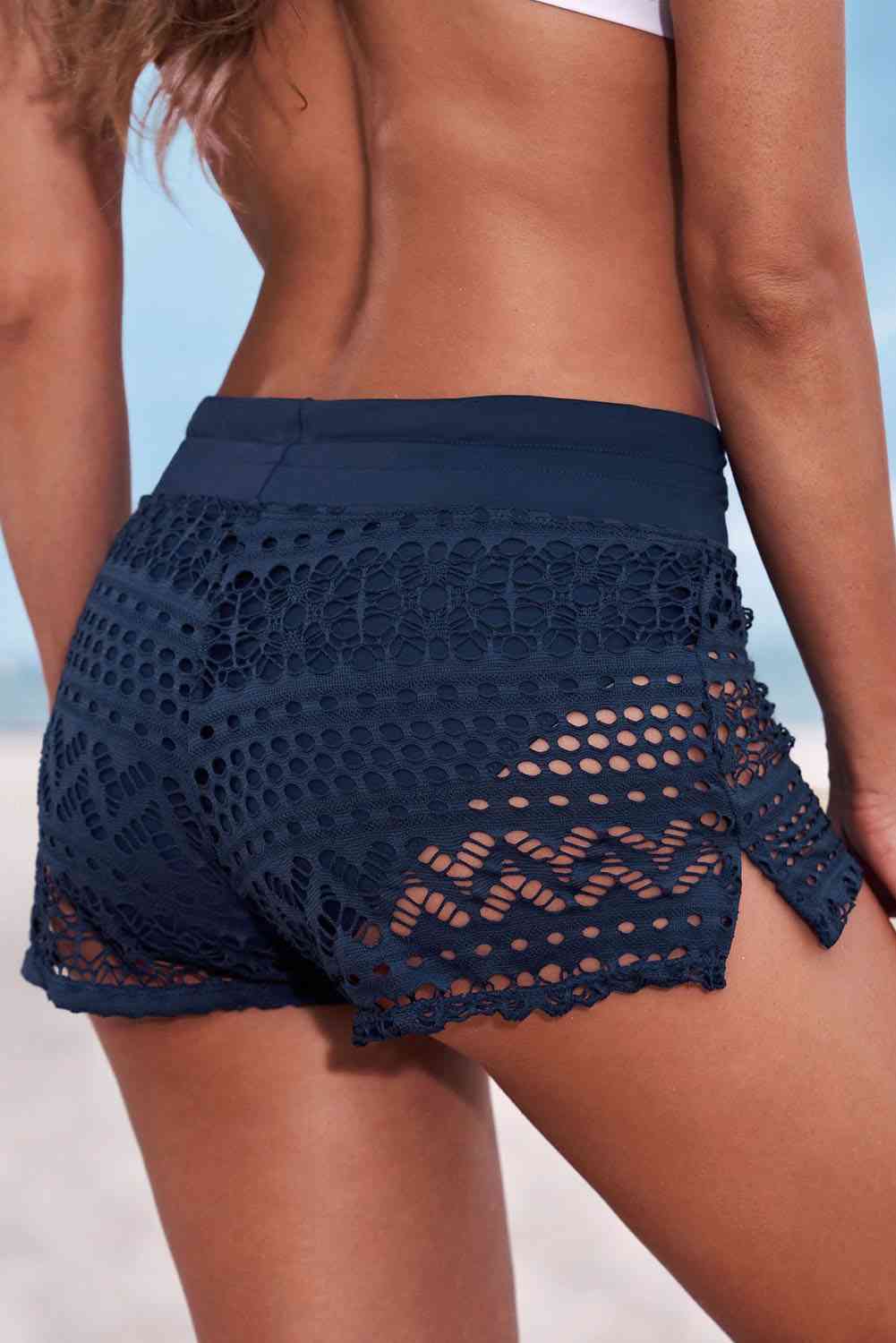 Badeshorts in voller Größe mit Kordelzug an der Taille