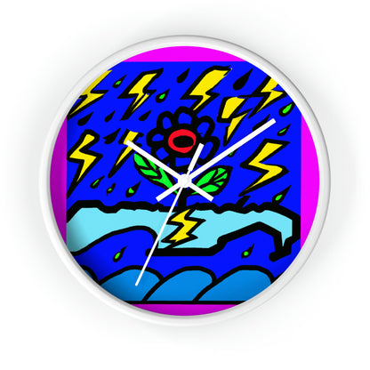 "A Bold Bloom Amidst the Storm" - The Alien Wall Clock