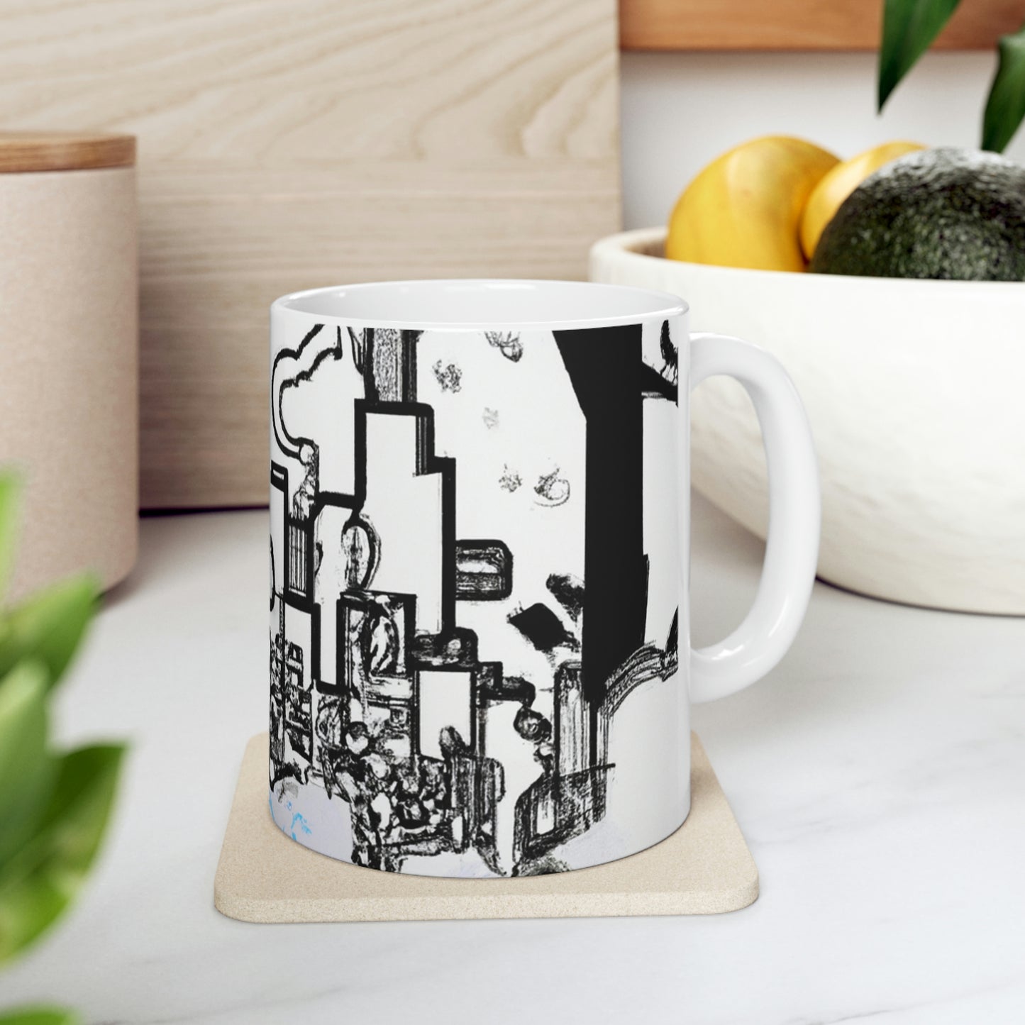 "Ghostly Haze: The Forgotten City". - The Alien Ceramic Mug 11 oz