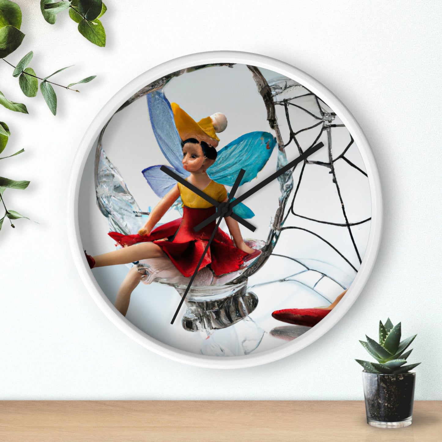 "Cursed Memories: The Broken Fairy's Plight" - The Alien Wall Clock