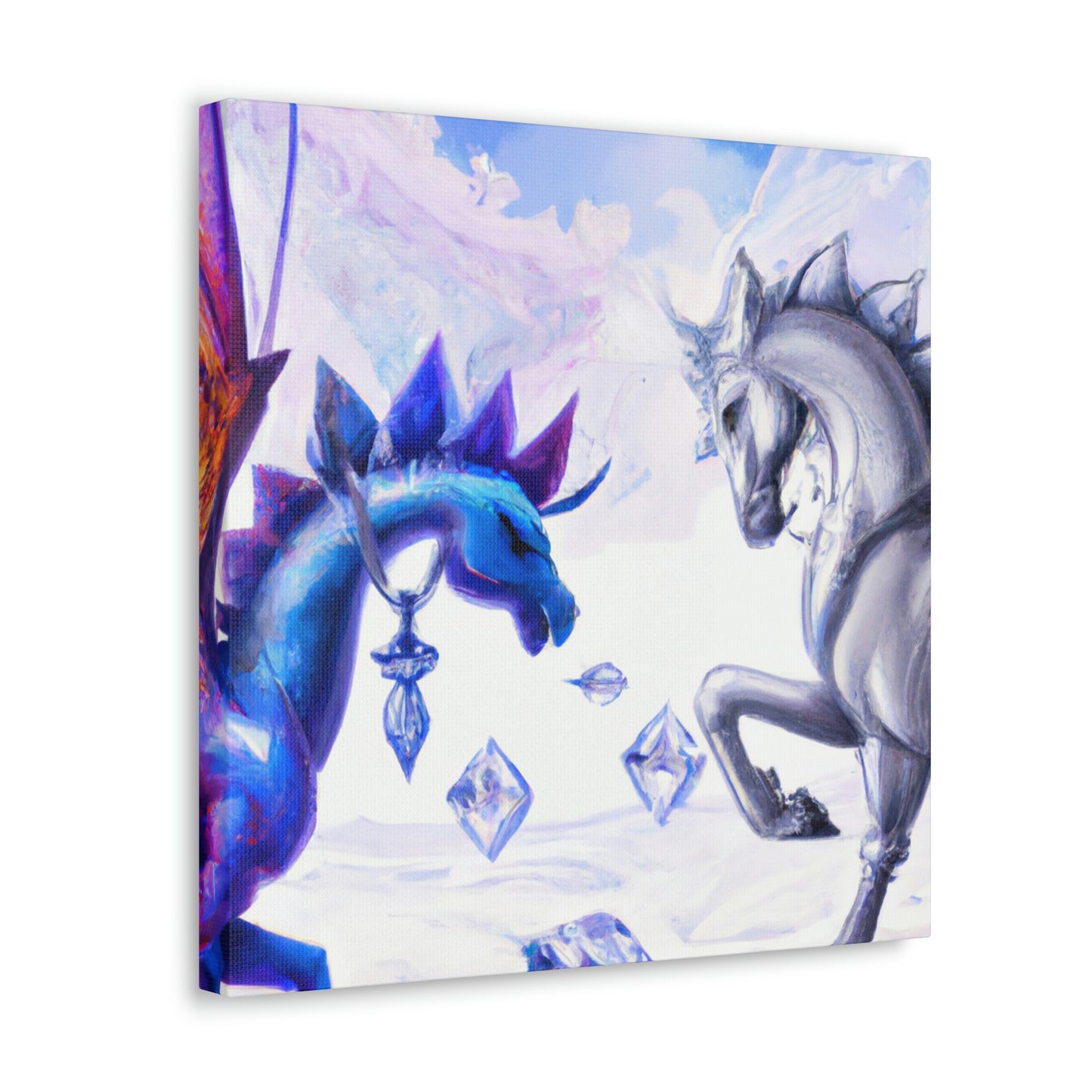 "The Crystal War: Dragon vs Pegasus" - The Alien Canva