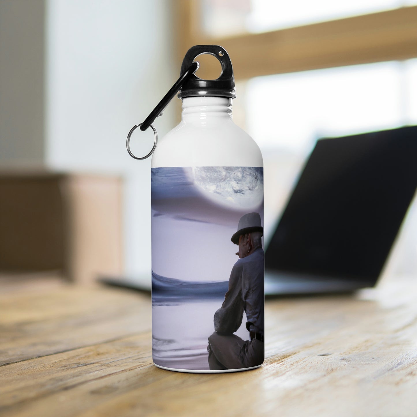 Moonlight Reflections on a Quiet Lake - The Alien Stainless Steel Water Bottle