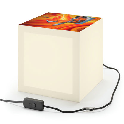 "Journeying in the Burning Orange Galaxy" - The Alien Light Cube Lamp