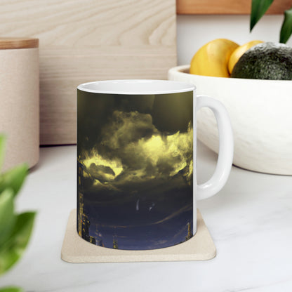 The Utopian Citadel in the Dystopian Tempest - The Alien Ceramic Mug 11 oz