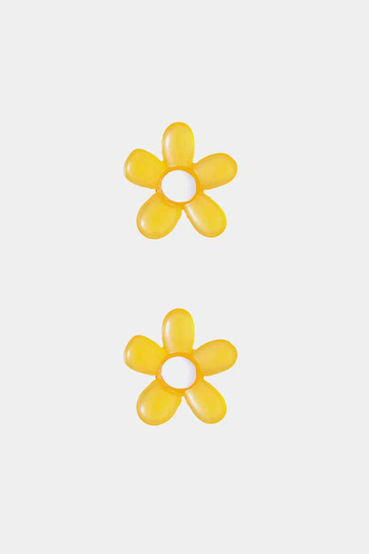 Flower Shape Resin Earrings