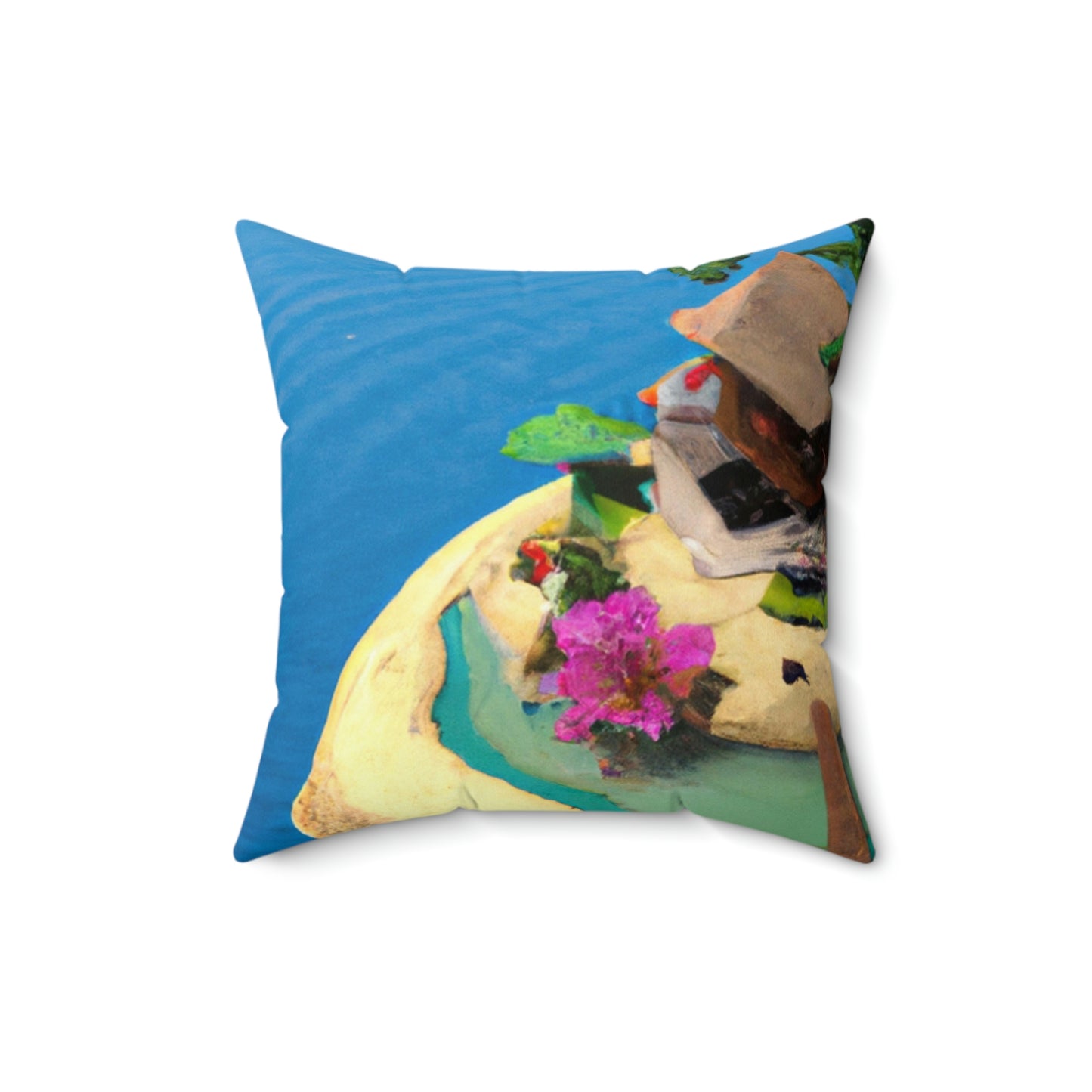 "Island Paradise in the Sky" - The Alien Square Pillow