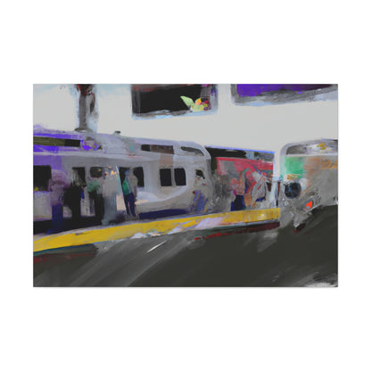 "Harboring the Hustle: Capturing the Vibrancy of the Train Station" - Canvas