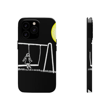 "The Moonlit Swing: A Dream-Like Moment in a Meadow" - The Alien Tough Phone Cases