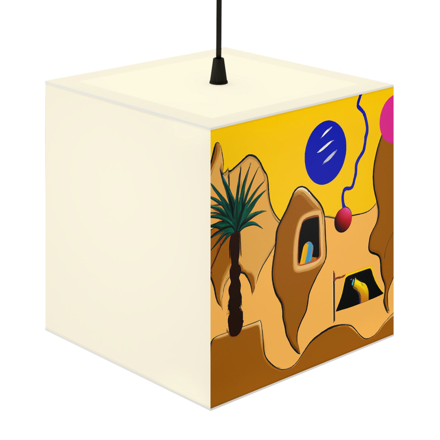 "Desert Mirage: The Forgotten Oasis" - The Alien Light Cube Lamp