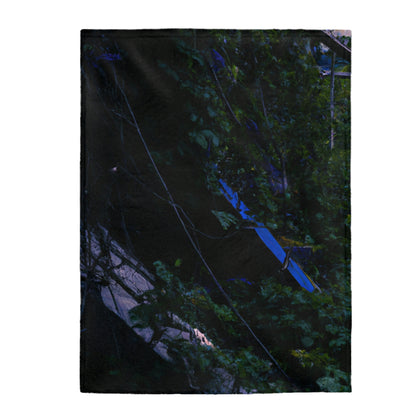 "The Abandoned Playground Faded by Nature" - The Alien Velveteen Plush Blanket #nft