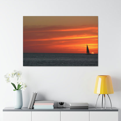 "Serene Sails: A Peaceful Sunset" - The Alien Canva