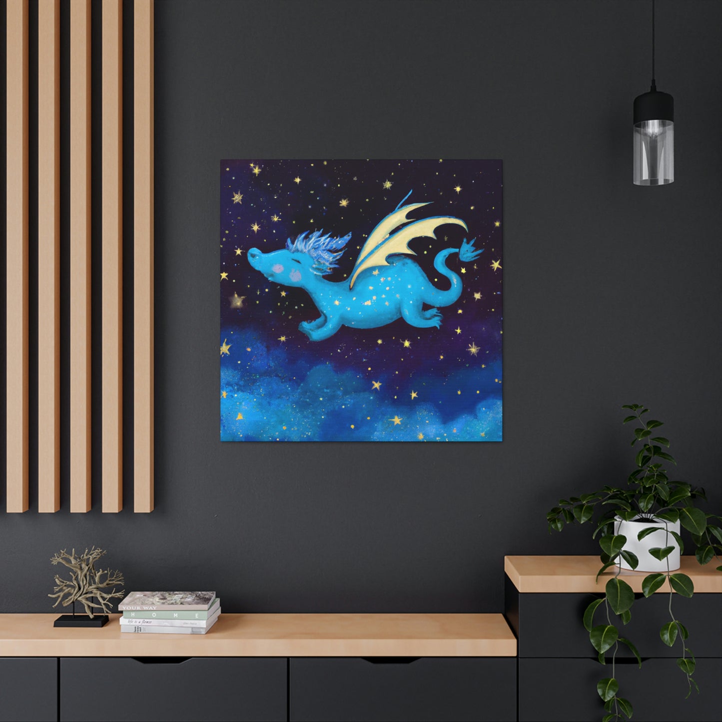 "A la deriva entre las estrellas: La historia de un bebé dragón" - The Alien Canva