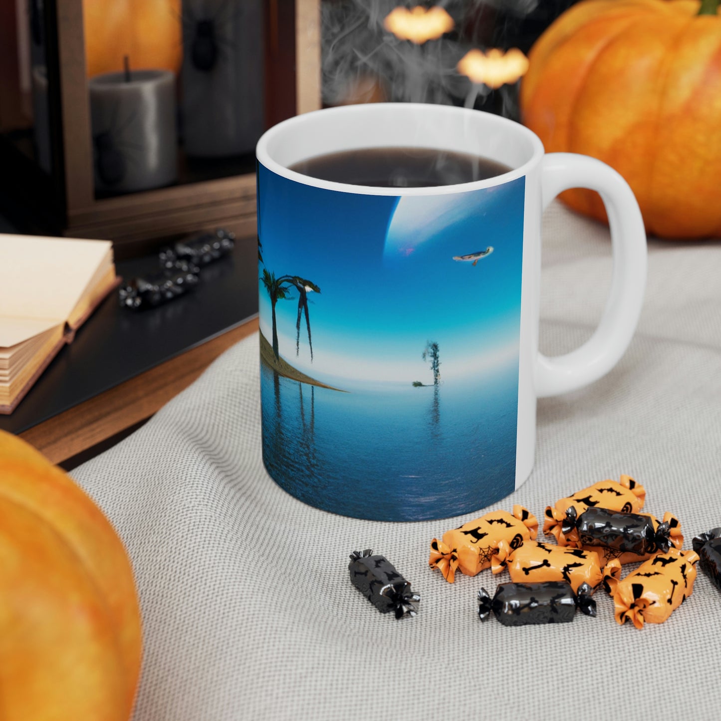 "Invasion of the Island ETs" - Taza de cerámica The Alien 11 oz