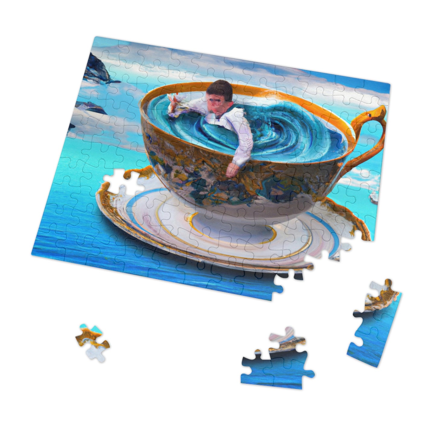 "Adrift in a China Cup: The Story of a Lost Child's Oceanic Adventure" - The Alien Jigsaw Puzzle