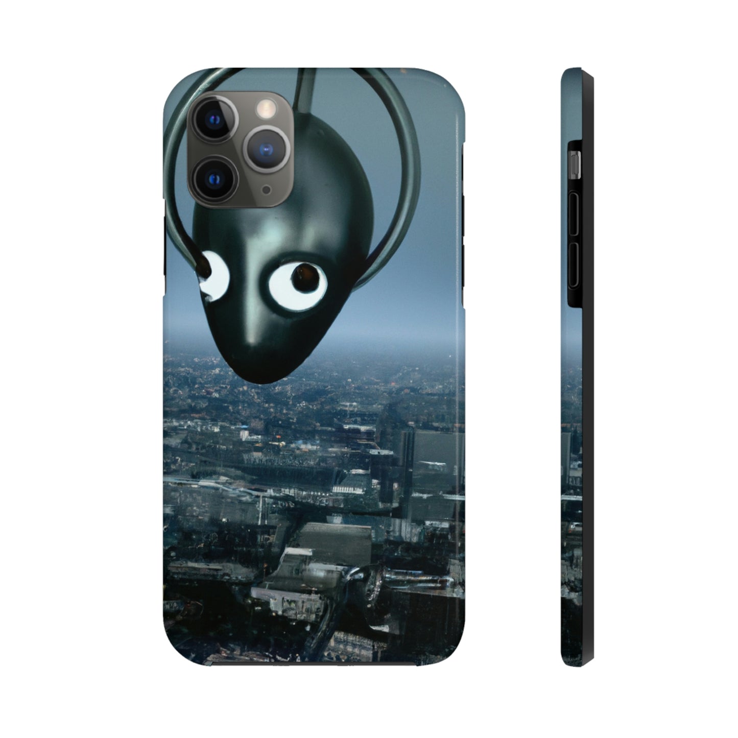 "Ein ferner Funke: Die Suche eines Außerirdischen nach einem Zufluchtsort in der Stadt." - Die Alien Tough Phone Cases