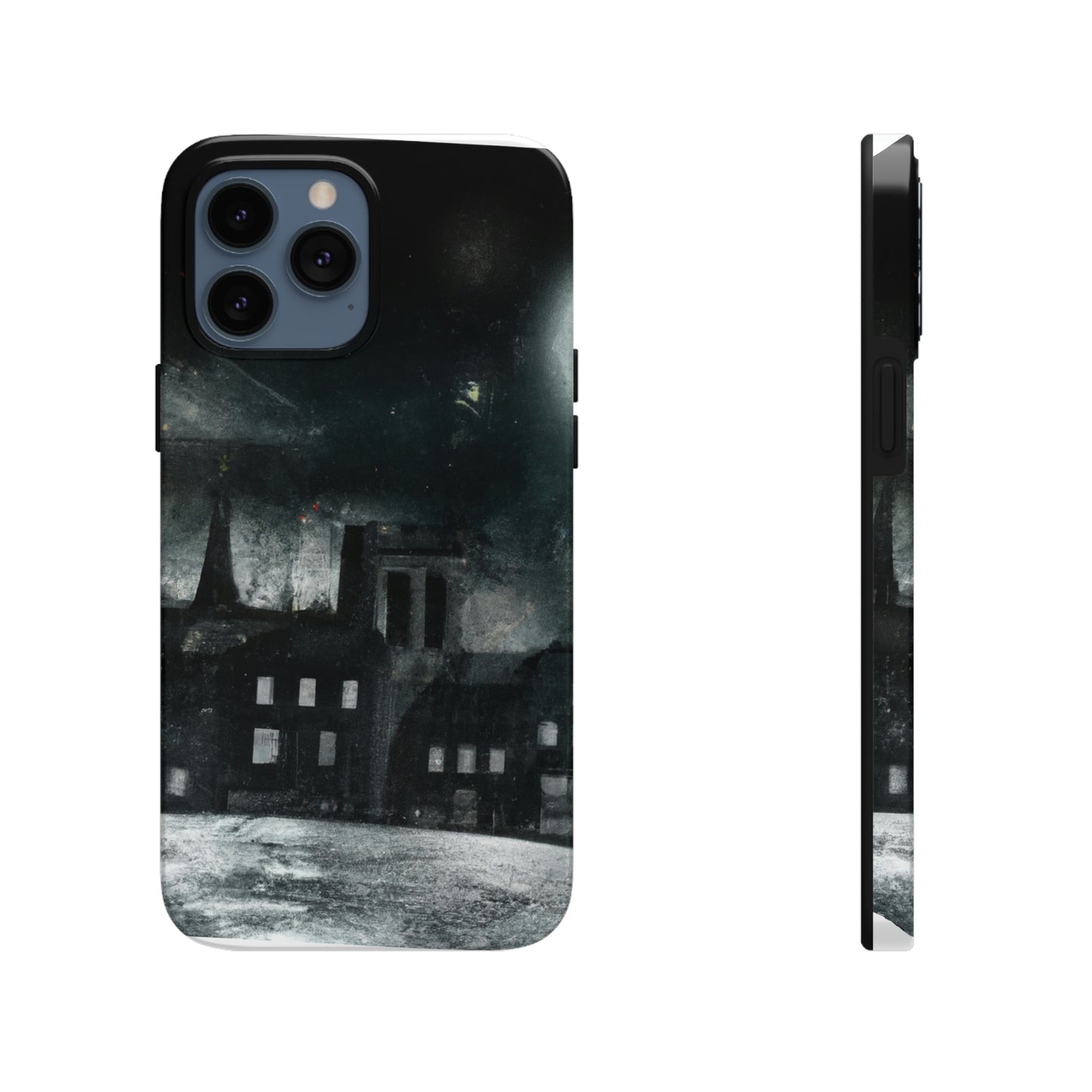 "Nocturno luminoso: una ciudad iluminada por la luz de la luna" - The Alien Tough Phone Cases