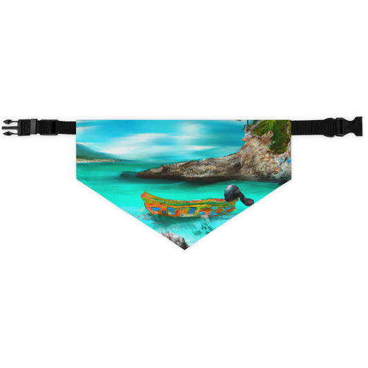 "Caribbean Fiesta on the Beach - A Digital Exploration of Mexican Culture" - The Alien Pet Bandana Collar