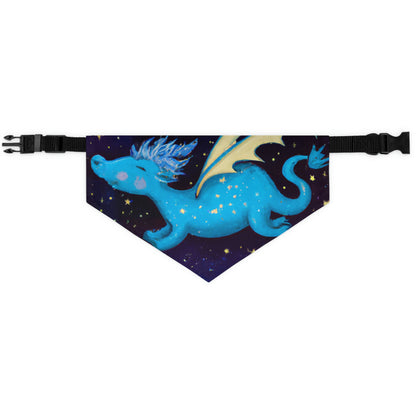 "A la deriva entre las estrellas: La historia de un dragón bebé" - El collar de bandana para mascota alienígena #nft