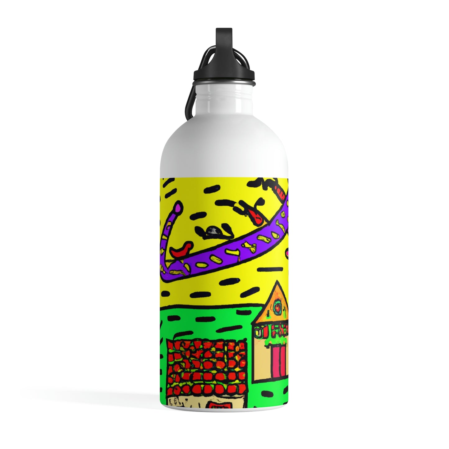 "A Slumbering Village of the Soaring Dragon" - The Alien Stainless Steel Water Bottle